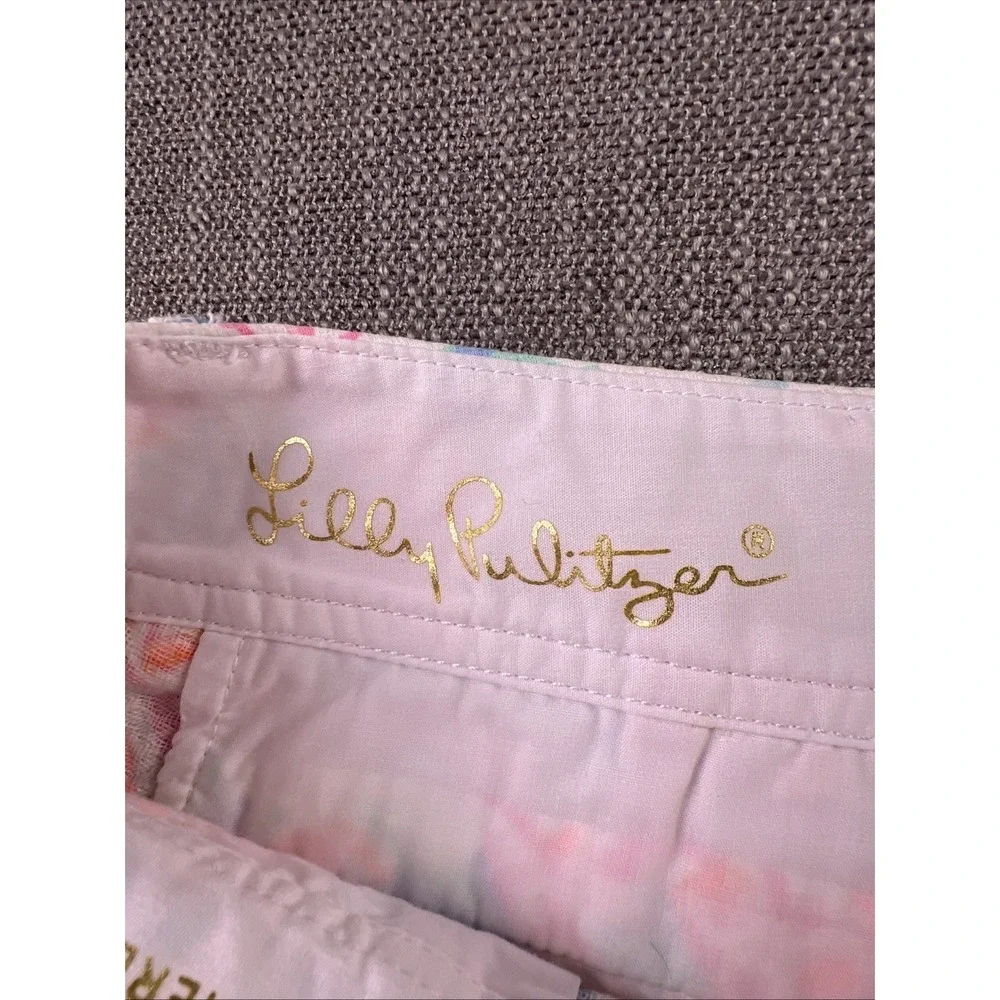 Lilly Pulitzer The Walsh Shorts Women 6 Multicolor Beach Casual Pockets Crab - Picture 4 of 10